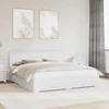 Lova Lovos rėmas su galvūgalio Balta 180 x 200 cm Apdirbta mediena