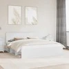Lova Lovos rėmas su galvūgalio Balta 200 x 200 cm Apdirbta mediena