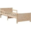 Lova Lovos rėmas su galvūgalio Ruda 80 x 200 cm Apdirbta mediena