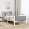 Lova Lovos rėmas su galvūgalio Šviesiai pilka 90 x 200 cm audinys