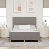Lova Lovos rėmas su galvūgalio Taupe 140 x 190 cm audinys