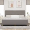 Lova Lovos rėmas su galvūgalio Taupe 200 x 200 cm audinys