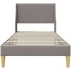 Lova Lovos rėmas Paprastas su galvūgalio Taupe 90 x 200 cm audinys