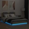 Lova Lovos rėmas su galvūgaliu ir LED, ąžuolo spalvos, 120x200cm