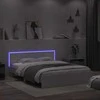 Lova Lovos rėmas su galvūgaliu ir LED, baltos spalvos, 160x200cm