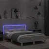 Lova Lovos rėmas su galvūgaliu ir LED, baltos spalvos, 120x190cm