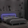 Lova Lovos rėmas su galvūgaliu ir LED, baltos spalvos, 140x190cm