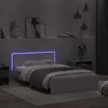 Lova Lovos rėmas su galvūgaliu ir LED, baltos spalvos, 135x190cm