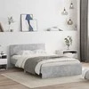 Lova Lovos rėmas su galvūgaliu ir LED, betono pilkas, 140x190cm