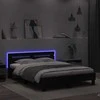 Lova Lovos rėmas su galvūgaliu ir LED, juodos spalvos, 140x200cm