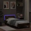 Lova Lovos rėmas su galvūgaliu ir LED lemputėmis, dūminis, 90x200cm