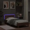 Lova Lovos rėmas su galvūgaliu ir LED lemputėmis, rudas, 75x190cm
