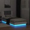 Lova Lovos rėmas su galvūgaliu ir LED lemputėmis, baltas, 75x190cm