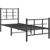 Lova Lovos rėmas su galvūgaliu/kojūgaliu, juodas, 75x190cm, metalas