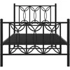 Lova Lovos rėmas su galvūgaliu/kojūgaliu, juodas, 75x190cm, metalas