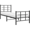 Lova Lovos rėmas su galvūgaliu/kojūgaliu, juodas, 75x190cm, metalas