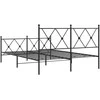 Lova Lovos rėmas su galvūgaliu/kojūgaliu, juodas, 137x190cm, metalas