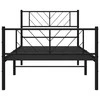 Lova Lovos rėmas su galvūgaliu/kojūgaliu, juodas, 107x203cm, metalas