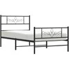 Lova Lovos rėmas su galvūgaliu/kojūgaliu, juodas, 107x203cm, metalas