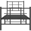 Lova Lovos rėmas su galvūgaliu/kojūgaliu, juodas, 75x190cm, metalas