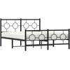 Lova Lovos rėmas su galvūgaliu/kojūgaliu, juodas, 135x190cm, metalas