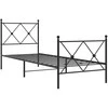 Lova Lovos rėmas su galvūgaliu/kojūgaliu, juodas, 75x190cm, metalas