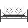 Lova Lovos rėmas su galvūgaliu/kojūgaliu, juodas, 137x190cm, metalas