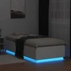 Lova Lovos rėmas su LED, baltas, 100x200cm, apdirbta mediena