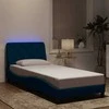 Lova Lovos rėmas su LED, mėlynos spalvos, 90x200cm, aksomas