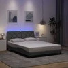 Lova Lovos rėmas su LED be čiužinio, šviesiai pilkas, 140x190 cm