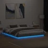 Lova Lovos rėmas su LED lemputėmis, pilkos ąžuolo spalvos, 180x200cm
