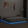 Lova Lovos rėmas su LED, pilkas ąžuolo, 160x200cm, apdirbta mediena