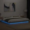 Lova Lovos rėmas su LED, pilkas ąžuolo, 200x200cm, apdirbta mediena
