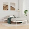 Lova Lovos rėmas su šoninėmis stalelėmis Balta 90 x 220 cm