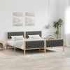 Lova Lovos rėmas Tamsiai pilka 200 x 200 cm Kietos pušies mediena