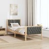 Lova Lovos rėmas Tamsiai pilka 80 x 200 cm Kietos pušies mediena