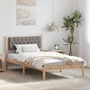 Lova Lovos rėmas Taupe 100 x 200 cm Kietos pušies mediena