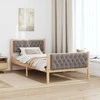Lova Lovos rėmas Taupe 100 x 200 cm Kietos pušies mediena
