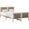 Lova Lovos rėmas Taupe 120 x 190 cm Kietos pušies mediena