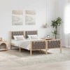 Lova Lovos rėmas Taupe 140 x 200 cm Kietos pušies mediena