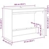 Lova Lovos stalas Betono pilka Apdirbta mediena 100 x 45 x 75 cm