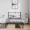 Lova Metalinis lovos rėmas su galvūgaliu, juodos spalvos, 100x200cm