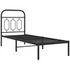 Lova Metalinis lovos rėmas su galvūgaliu, juodos spalvos, 75x190cm