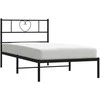 Lova Metalinis lovos rėmas su galvūgaliu, juodos spalvos, 75x190cm