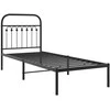 Lova Metalinis lovos rėmas su galvūgaliu, juodos spalvos, 75x190cm