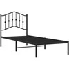 Lova Metalinis lovos rėmas su galvūgaliu, juodos spalvos, 80x200cm