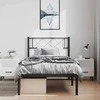 Lova Metalinis lovos rėmas su galvūgaliu, juodos spalvos, 100x200cm