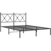 Lova Metalinis lovos rėmas su galvūgaliu, juodos spalvos, 140x190cm