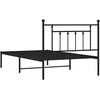 Lova Metalinis lovos rėmas su galvūgaliu, juodos spalvos, 107x203cm