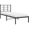 Lova Metalinis lovos rėmas su galvūgaliu, juodos spalvos, 75x190cm
